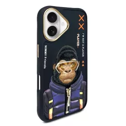 iPhone 16 | Coque NIMMY FRIENDS Cool Cute Monkey Brodée