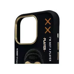 iPhone 16 Pro | Coque NIMMY FRIENDS Cool Cute Monkey Brodée