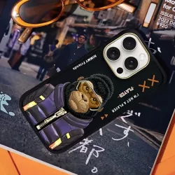 iPhone 16 Pro Max | Coque NIMMY FRIENDS Cool Cute Monkey Brodée
