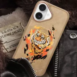 iPhone 16 | Coque MagSafe NIMMY FRIENDS Tiger Brodée