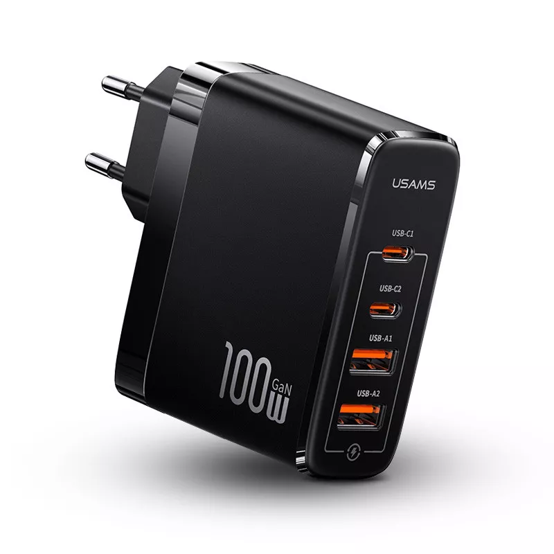 Chargeur GaN 100W USAMS CC145 | 2 * USB-C | 2 * USB-A
