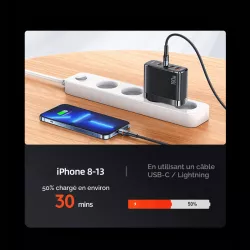 Chargeur GaN 100W USAMS CC145 | 2 * USB-C | 2 * USB-A