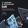 Chargeur GaN USAMS T41 47W avec ports USB-C & USB-A
