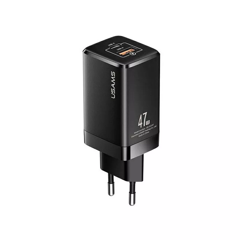 Chargeur GaN USAMS T41 47W avec ports USB-C & USB-A