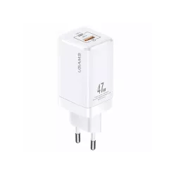 Chargeur GaN USAMS T41 47W avec ports USB-C & USB-A