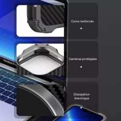 iPhone 16 Pro | Coque MagSafe R-JUST RJ-51 Fibre Carbone