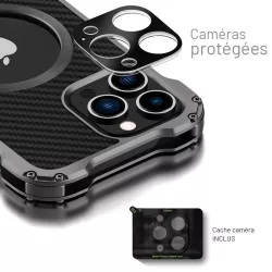 iPhone 16 Pro | Coque MagSafe R-JUST RJ-51 Fibre Carbone