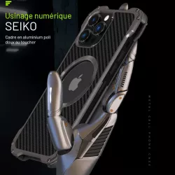 iPhone 16 Pro Max | Coque MagSafe R-JUST RJ-51 Fibre Carbone