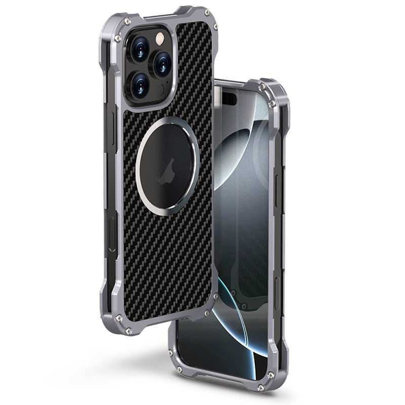 iPhone 16 Pro Max | Coque MagSafe R-JUST RJ-51 Fibre Carbone iPhone 16 Pro Max | Coque MagSafe R-JUST RJ-51 Fibre Carbone