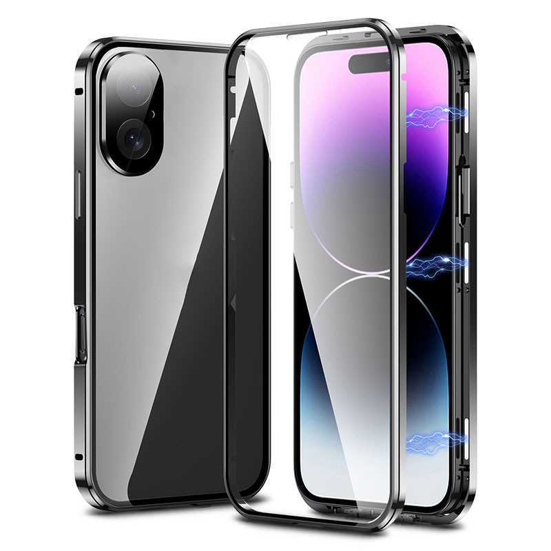 iPhone 16 Plus | Coque Intégrale Magnétique en Verre Trempé iPhone 16 Plus | Coque Intégrale Magnétique en Verre Trempé