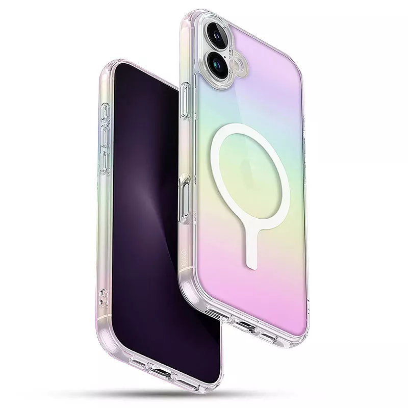 iPhone 16 Plus | Coque MagSafe UNIQ Iridescia Holographique