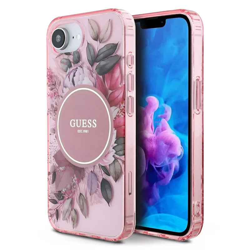 iPhone 16e | Coque MagSafe GUESS IML Flowers