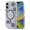 iPhone 16 | Coque MagSafe GUESS Fleurs Résine Pailletée