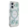 iPhone 16 | Coque MagSafe GUESS Fleurs Résine Pailletée