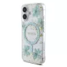 iPhone 16 | Coque MagSafe GUESS Fleurs Résine Pailletée