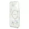 iPhone 16 | Coque MagSafe GUESS Fleurs Résine Pailletée