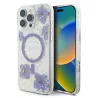iPhone 16 Pro Max | Coque MagSafe GUESS Fleurs Résine Pailletée