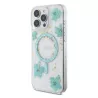 iPhone 16 Pro Max | Coque MagSafe GUESS Fleurs Résine Pailletée