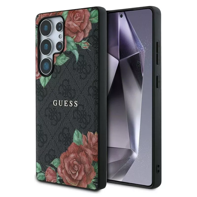 Galaxy S25 Ultra | Coque GUESS Fleurs Imprimées sur Monogramme 4G