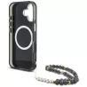 iPhone 16 | Coque MagSafe GUESS IML Palmiers & Sangle Perlée