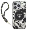 iPhone 16 Pro | Coque MagSafe GUESS Palmiers & Sangle Perlée