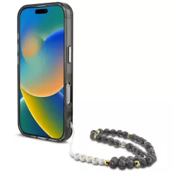 iPhone 16 Pro | Coque MagSafe GUESS Palmiers & Sangle Perlée