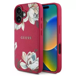 iPhone 16 | Coque GUESS Fleurs Imprimées sur Monogramme 4G