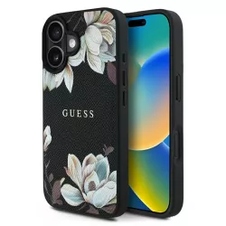 iPhone 16 | Coque GUESS Fleurs Imprimées sur Monogramme 4G