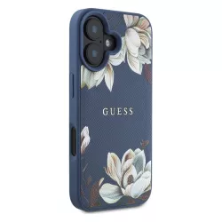 iPhone 16 | Coque GUESS Fleurs Imprimées sur Monogramme 4G