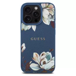 iPhone 16 Pro Max | Coque GUESS Fleurs Imprimées sur Monogramme 4G
