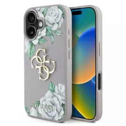 iPhone 16 | Coque GUESS Roses Imprimées & Logo 4G