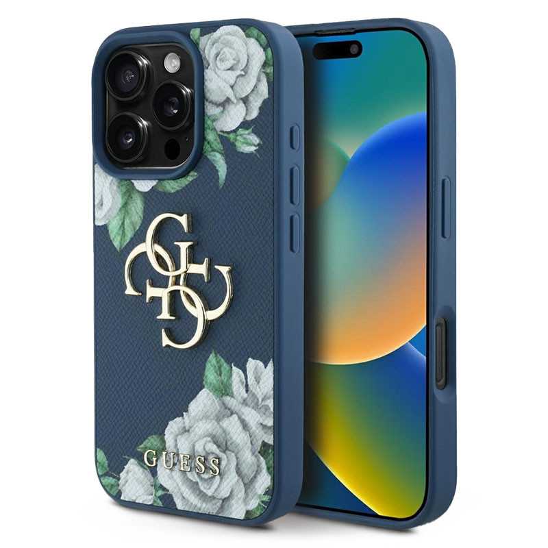 iPhone 16 Pro Max | Coque GUESS Roses Imprimées & Logo 4G iPhone 16 Pro Max | Coque GUESS Roses Imprimées & Logo 4G
