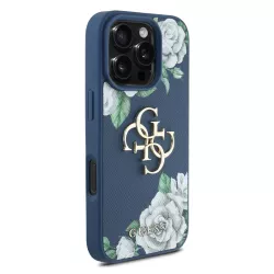 iPhone 16 Pro Max | Coque GUESS Roses Imprimées & Logo 4G