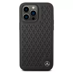 iPhone 14 Pro Max | Coque MERCEDES Stars en Cuir Véritable