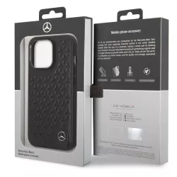 iPhone 14 Pro Max | Coque MERCEDES Stars en Cuir Véritable