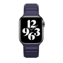 Bracelet Silicone Magnétique à Maillons pour Apple Watch