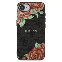 iPhone 16e | Coque GUESS Roses Imprimées sur Monogramme 4G
