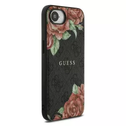 iPhone 16e | Coque GUESS Roses Imprimées sur Monogramme 4G