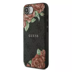 iPhone 16e | Coque GUESS Roses Imprimées sur Monogramme 4G