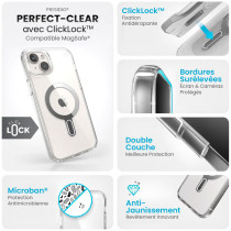 iPhone 15 Plus | Coque MagSafe SPECK Presidio Perfect Clear