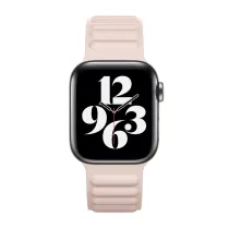 Bracelet Silicone Magnétique à Maillons pour Apple Watch