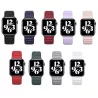 Bracelet Silicone Magnétique à Maillons pour Apple Watch