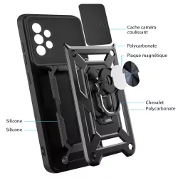 Galaxy A52 4G/5G | Coque Armor Chevalet avec Cache Caméra