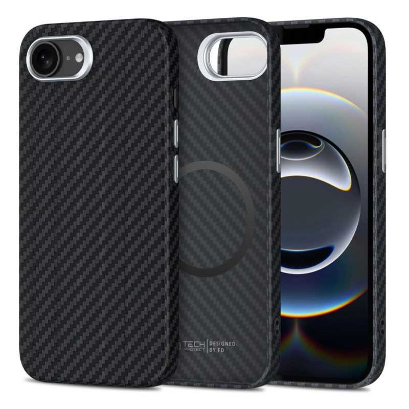 iPhone 16e | Coque MagSafe TECH-PROTECT Ion Carbon Mag iPhone 16e | Coque MagSafe TECH-PROTECT Ion Carbon Mag