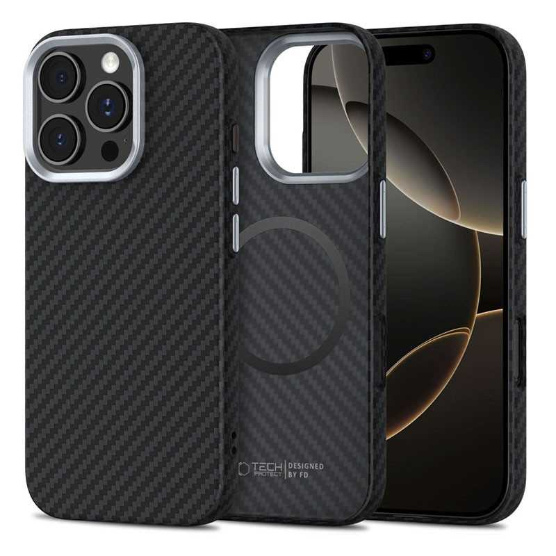 iPhone 16 Pro | Coque MagSafe TECH-PROTECT Ion Carbon Mag iPhone 16 Pro | Coque MagSafe TECH-PROTECT Ion Carbon Mag