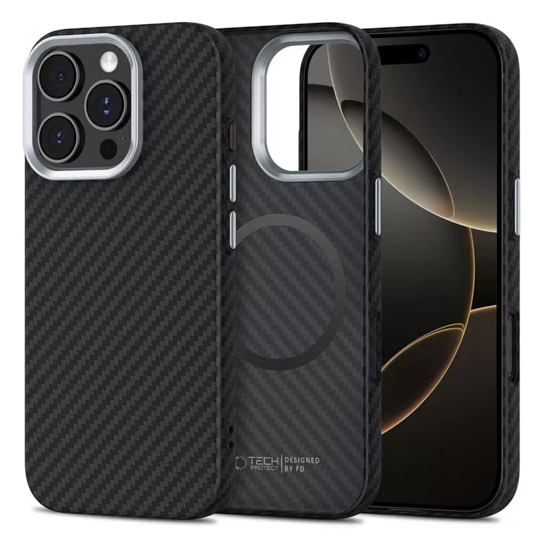 iPhone 16 Pro | Coque MagSafe TECH-PROTECT Ion Carbon Mag