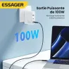 Chargeur GaN ESSAGER ECT2CA 100W