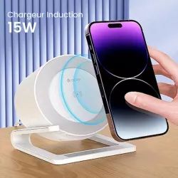 Chargeur Induction DEVIA i-M3 avec Enceinte & Veilleuse