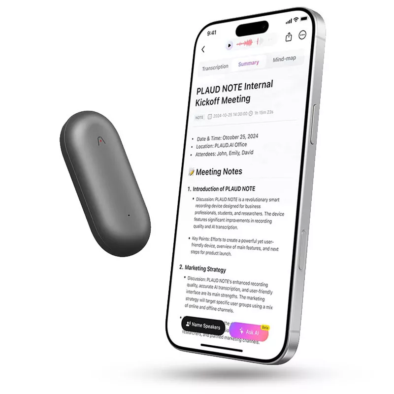 Enregistreur Vocal IA PLAUD NotePin