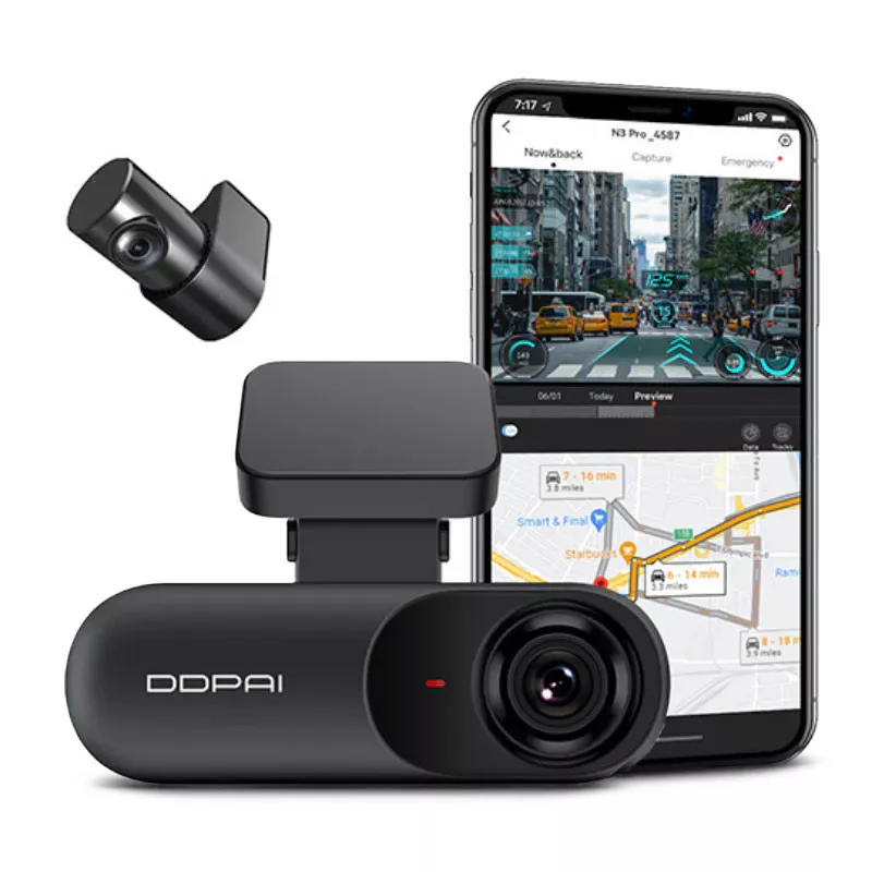 Caméra Embarquée Dashcam DDPAI Mola N3 Pro 2,5K GPS WiFi